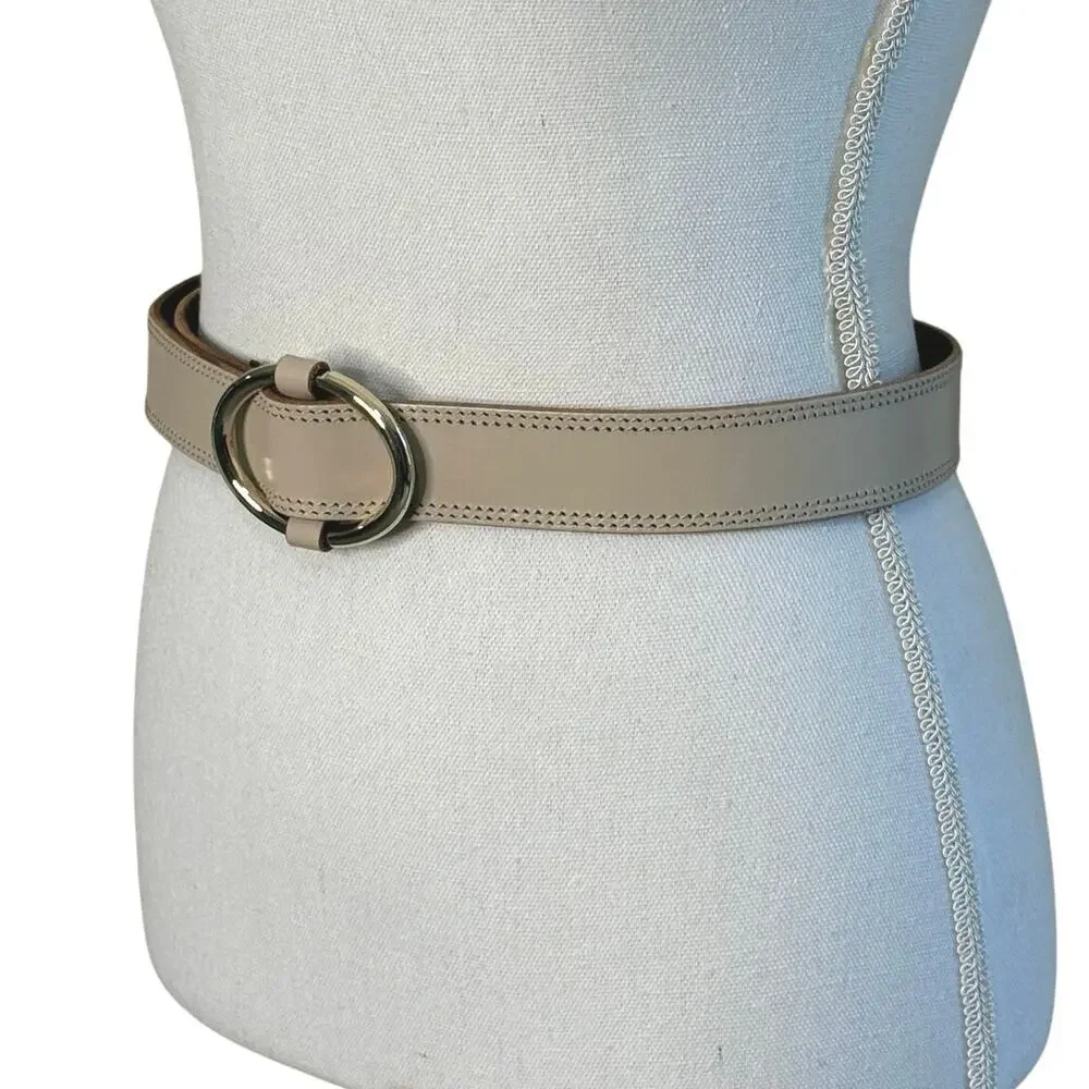 LOFT Adjustable women's belt size XS/S beige silver